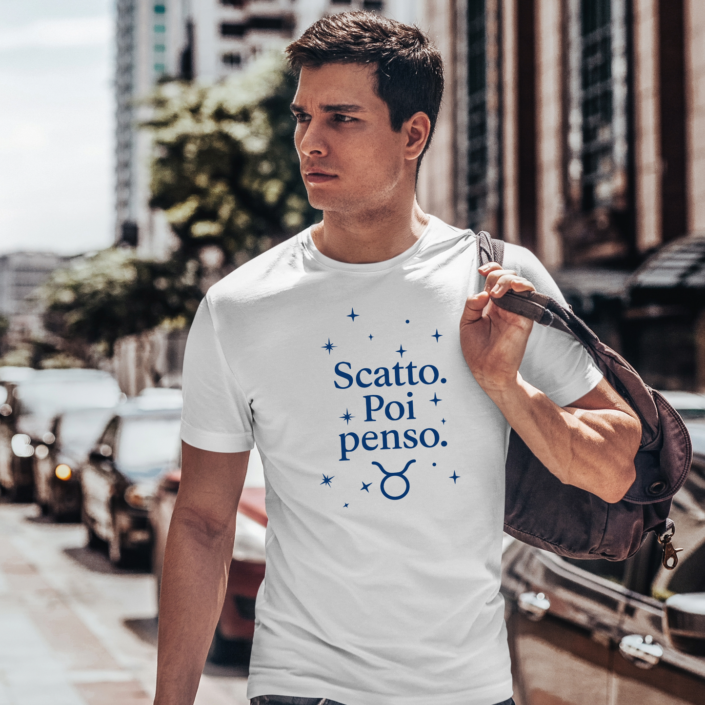 T-shirt maniche corte T-shirt maniche corte Collezione Zodiac & Scatta "Ariete - Scatto. Poi penso" 🎞️📸" Unisex
